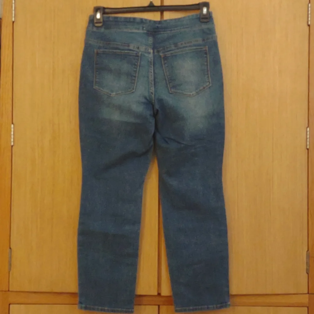 PETITES Pull On Denim Jeans SZ 8PS By Westbound - Picture 2 of 10